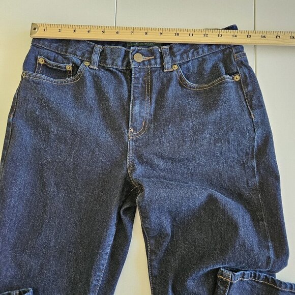 Lauren Ralph Lauren Jeans Women 4 Navy Classic Bootcut Stretch Western Preppy - Picture 4 of 16